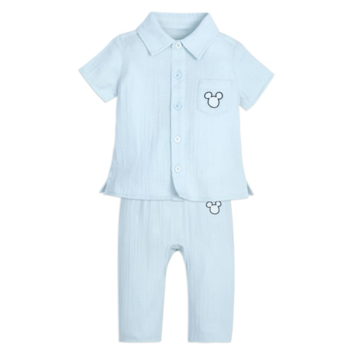 Disney Mickey Mouse Icon Woven Shirt and Pants Set for Baby