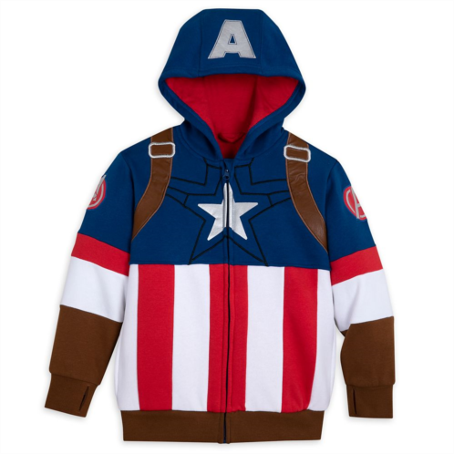 Disney I Am Captain America Costume Zip Hoodie for Kids