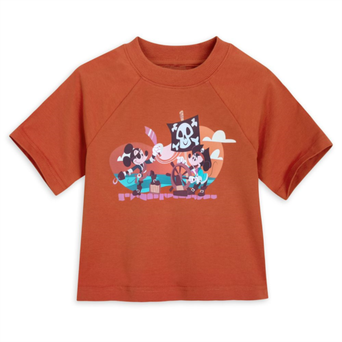 Disney Mickey and Minnie Mouse Semi-Cropped T-Shirt for Kids Pirates of the Caribbean