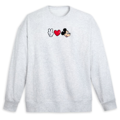 Disney Mickey Mouse Peace, Love, Mickey Pullover Sweatshirt for Women