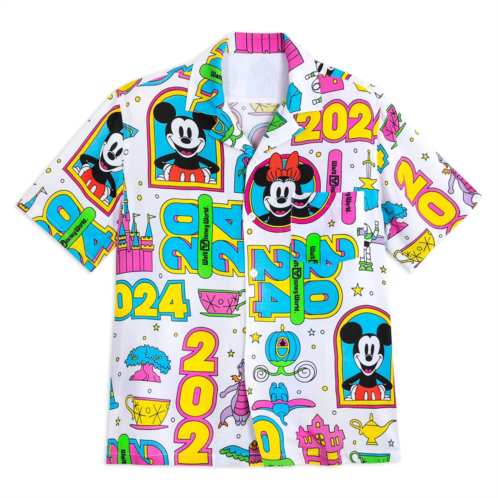 Mickey and Minnie Mouse Woven Shirt for Adults Walt Disney World 2024