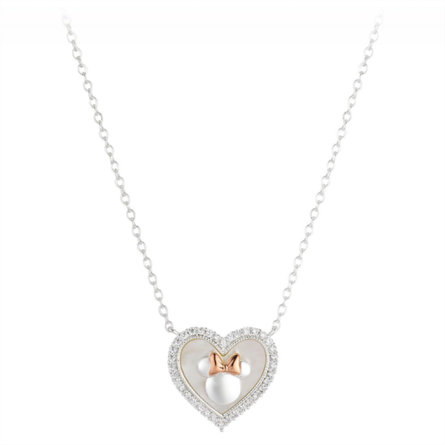 Disney Minnie Mouse Mother of Pearl Heart Necklace