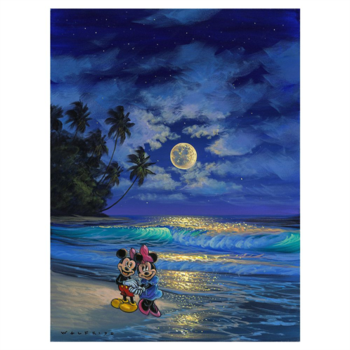 Disney Mickey and Minnie Mouse Romance Under the Moonlight Giclee on Canvas by Walfrido Garcia Limited Edition