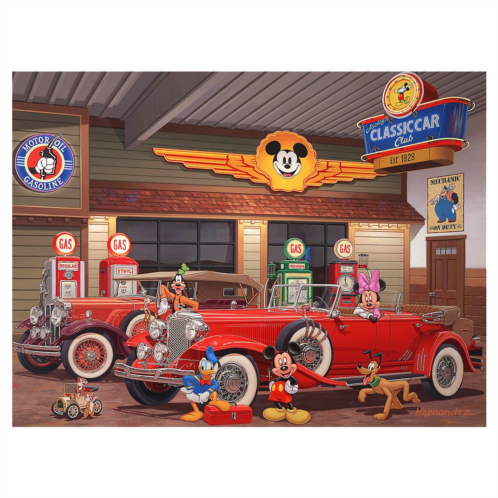 Disney Mickeys Classic Car Club Gallery Wrapped Canvas by Manuel Hernandez Limited Edition