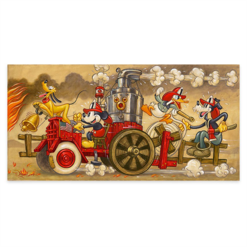 Disney Mickeys Fire Brigade Gallery Wrapped Canvas by Tim Rogerson Limited Edition