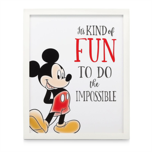 Disney Mickey Mouse Framed Wood Wall Decor Do the Impossible