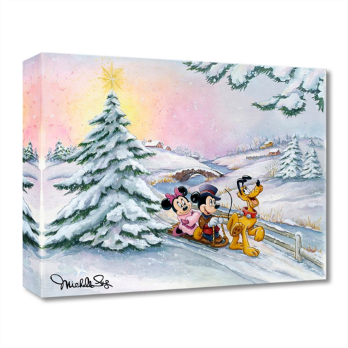 Disney Mickey Mouse and Friends Winter Sleigh Ride Art by Michelle St.Laurent Limited Edition