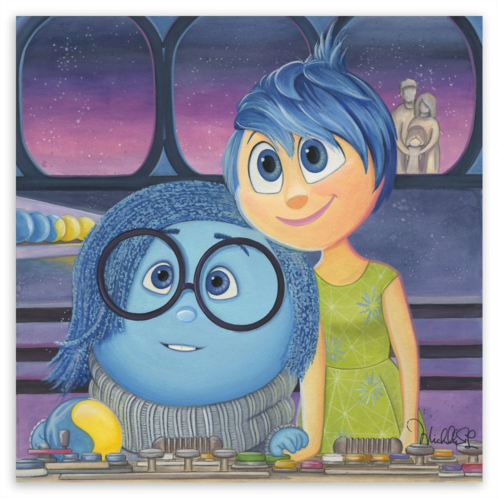 Disney Inside Out Joy and Sadness Giclee by Michelle St.Laurent Limited Edition