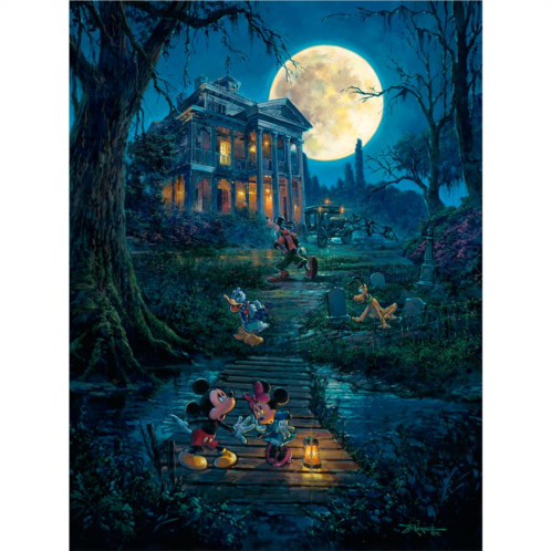Disney Mickey Mouse at The Haunted Mansion A Haunting Moon Rises by Rodel Gonzalez Canvas Artwork Limited Edition