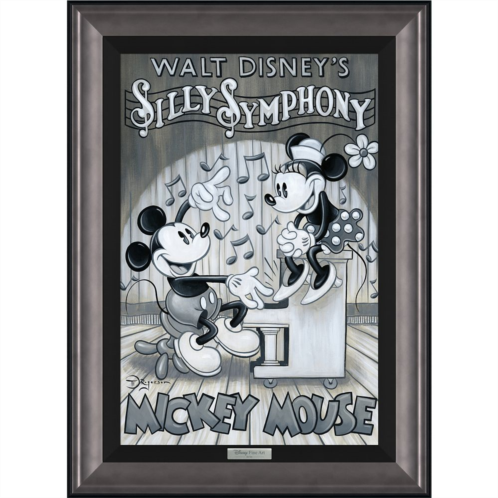Disney Mickey and Minnie Mouse Music by Mickey by Tim Rogerson Framed Canvas Artwork Limited Edition