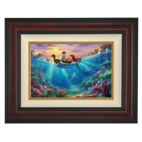 Disney Little Mermaid Falling in Love Framed Limited Edition Canvas by Thomas Kinkade Studios