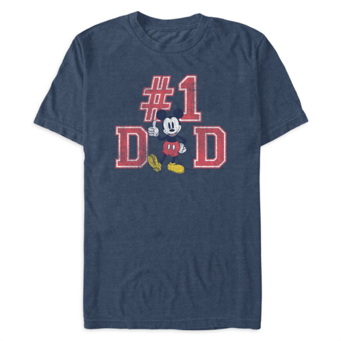 Disney Mickey Mouse #1 Dad Heathered T-Shirt for Men