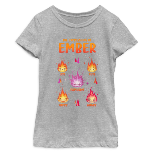 Disney Ember Lumen The Expressions of Ember Heathered T-Shirt for Kids Elemental