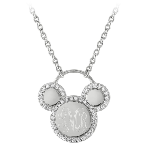 Disney Mickey Mouse Icon Silver Necklace by Rebecca Hook Personalized
