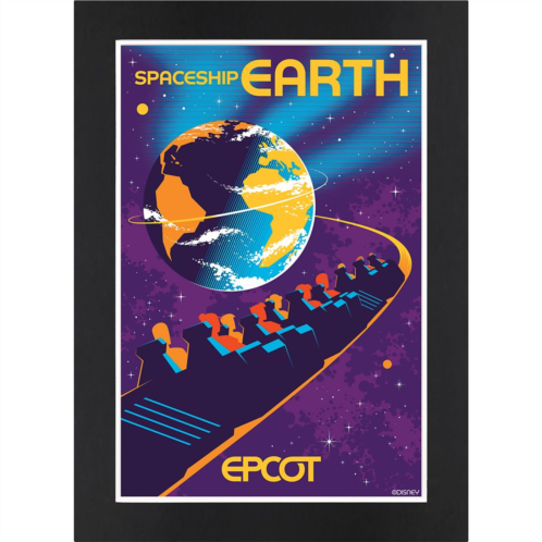 Disney EPCOT Spaceship Earth Matted Print