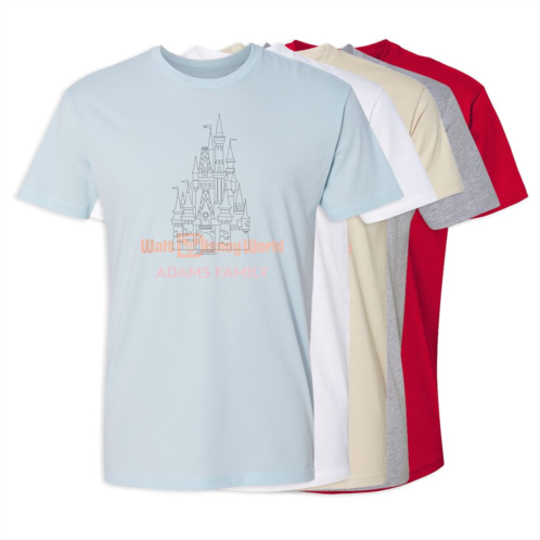 Adults Cinderella Castle Walt Disney World T-Shirt Customized