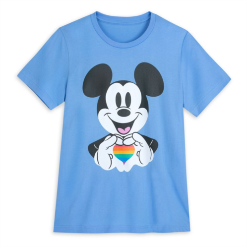 Mickey Mouse Rainbow Heart T-Shirt for Adults Disney Pride Collection