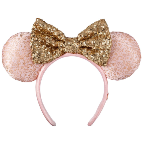 Minnie Mouse Disney Princess Ear Headband with Sequined Bow for Adults