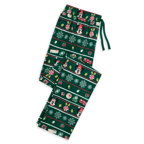 Disney Mickey and Minnie Mouse Holiday Family Matching Lounge Pants for Adults Knit