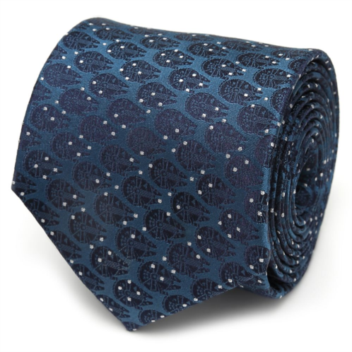 Disney Millennium Falcon Dot Blue Silk Tie for Adults Star Wars