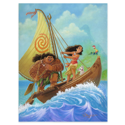 Disney Moana Knows the Way Gallery Wrapped Canvas by Tim Rogerson Limited Edition