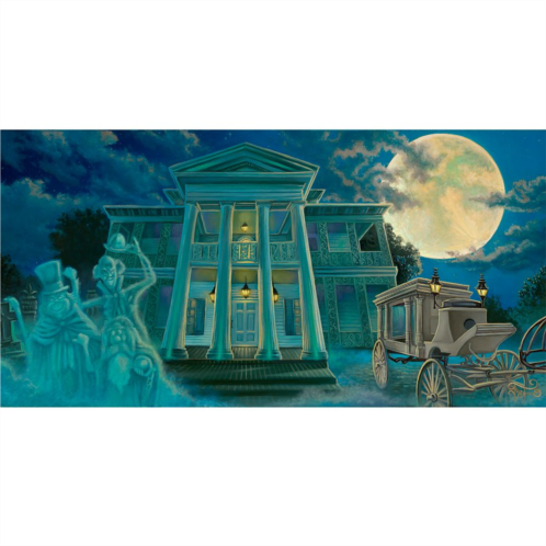 Disney The Hitchhiking Ghosts The Moon Climbs High Canvas Artwork by Jared Franco The Haunted Mansion Limited Edition