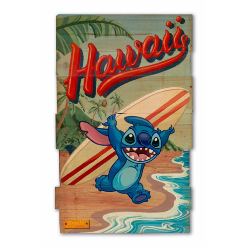 Disney Stitch Surfs Up Artwork on Wood by Trevor Carlton Limited Edition