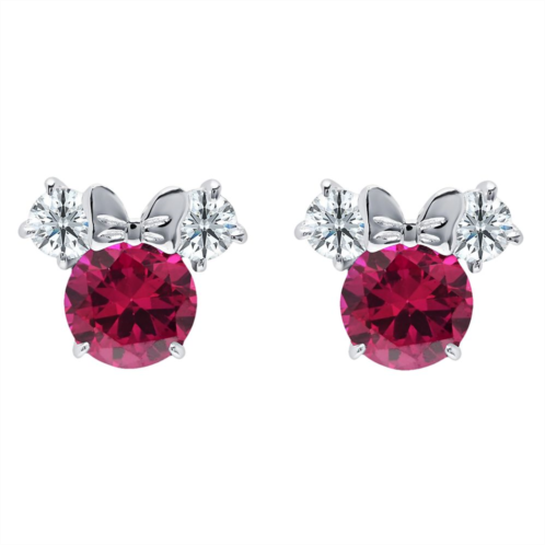 Disney Minnie Mouse Birthstone Earrings by CRISLU - Platinum