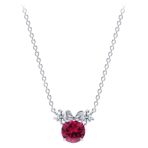 Disney Minnie Mouse Birthstone Necklace by CRISLU - Platinum