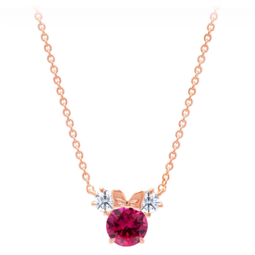 Disney Minnie Mouse Birthstone Necklace by CRISLU - Rose Gold