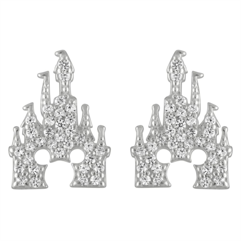 Disney Mickey Mouse Fantasyland Castle Earrings by Rebecca Hook - Silver