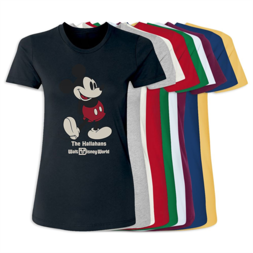 Womens Walt Disney World Standing Mickey Mouse T-Shirt Customized