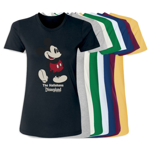 Womens Disneyland Standing Mickey Mouse T-Shirt Customized