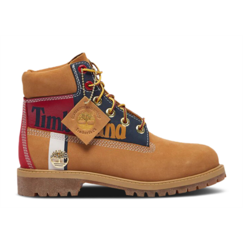 Timberland 6 Inch Premium Waterproof Boot Junior Patch Logo - Wheat