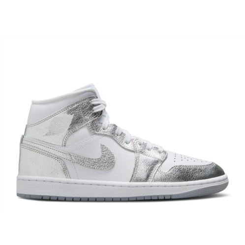 Air Jordan Wmns Jordan 1 Mid SE Metallic Silver