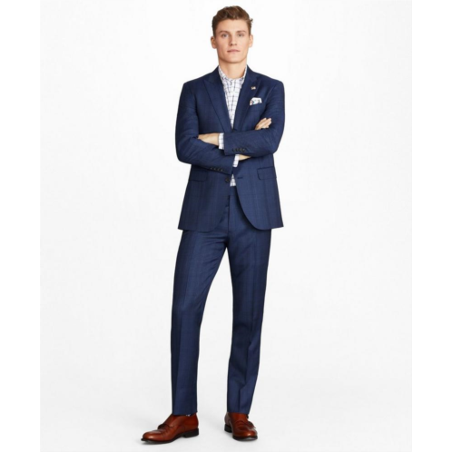 Brooksbrothers Milano Fit Three-Button Plaid 1818 Suit