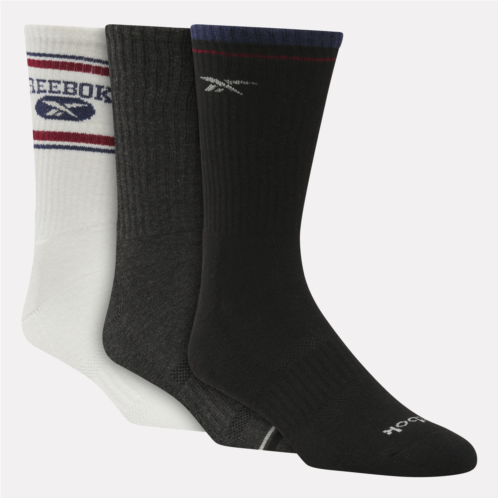 Reebok Mens 3-pack Half Terry Crew Socks