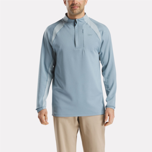 Reebok Mens Long Sleeve Aero Flex 1/4 Zip Pullover Top