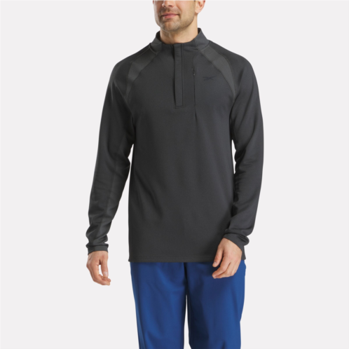 Reebok Mens Long Sleeve Aero Flex 1/4 Zip Pullover Top