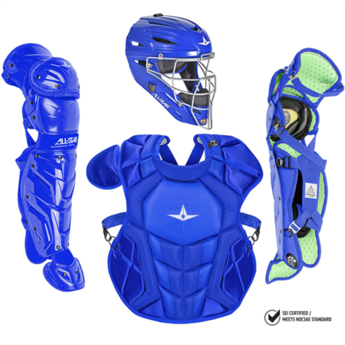 All Star System7 Axis NOCSAE Certified Youth Solid Pro Baseball Catchers Kit - Ages 9-12