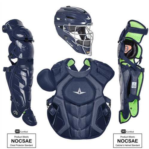 All Star System7 Axis NOCSAE Certified Adult Pro Solid Baseball Catchers Kit