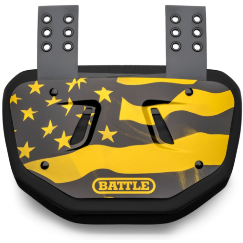Battle Sports American Flag 2.0 Chrome Youth Football Back Plate - Gold