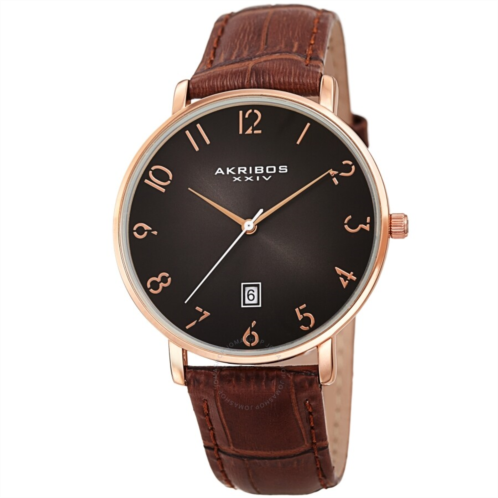Akribos Xxiv Quartz Grey Dial Mens Watch