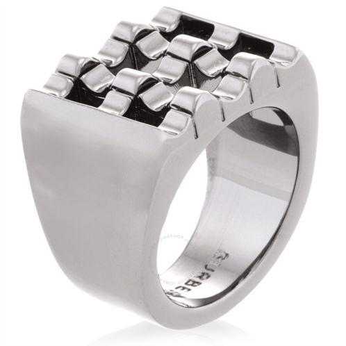 Burberry Ruthenium-Plated Cube Ring Size Large