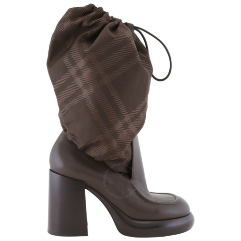 Burberry Square-Toe Check-Print Boots Brand Size 37 ( US Size 7 )