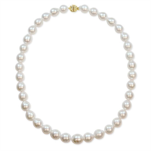Amour 9-11 Mm Natural Shape South Sea Pearl Graduated Strand Necklace with 14K Yellow Gold Ball Clasp