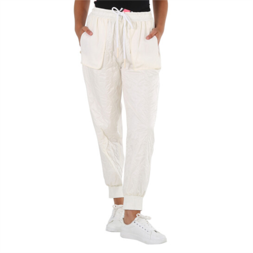 Moncler Ladies White Quilted Track Pants, Brand Size 46