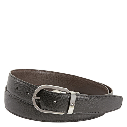 Montblanc Reversible Leather Belt Saffiano-printed Black/Brown, Cut-to-size
