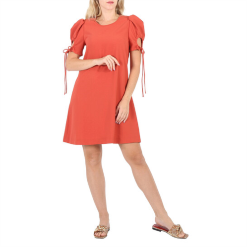 See By Chloe Ladies Red Puff Sleeve Dress, Brand Size 36 (US Size 2)