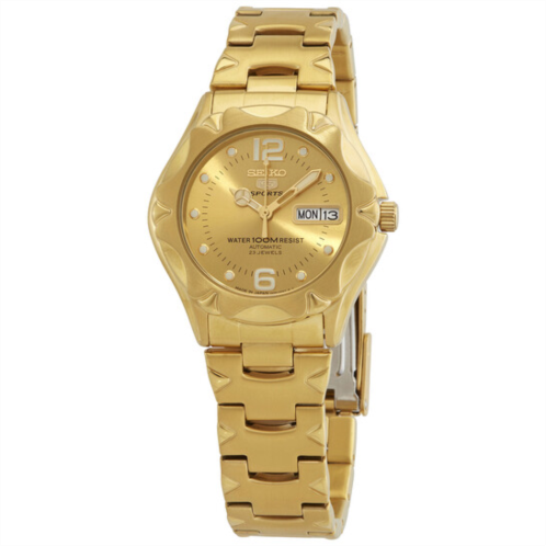Seiko 5 Automatic Gold Dial Yellow Gold-tone Mens Watch